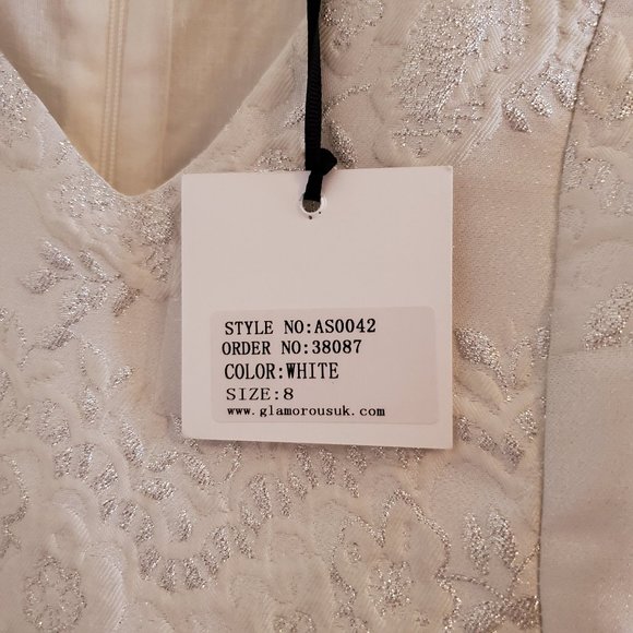 Wedding/Occassion Dress - Ivory Jaquard - BNWT - Picture 11 of 11